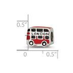Sterling Silver Reflections Enamel London Double Decker Bus Bead