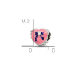 Sterling Silver Reflections Kids Enameled Heart with Bow Bead