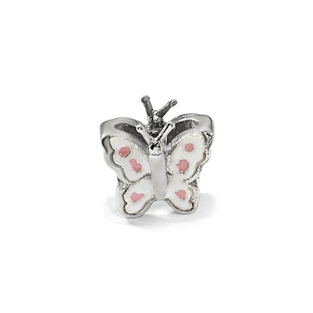 Sterling Silver Reflections Kids Enameled Butterfly Bead