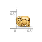 Sterling Silver Gold-plated Reflections Elephant Bead