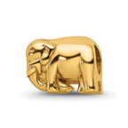 Sterling Silver Gold-plated Reflections Elephant Bead