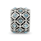 Sterling Silver Reflections March Preciosa Crystal Bead