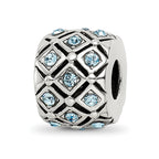 Sterling Silver Reflections March Preciosa Crystal Bead