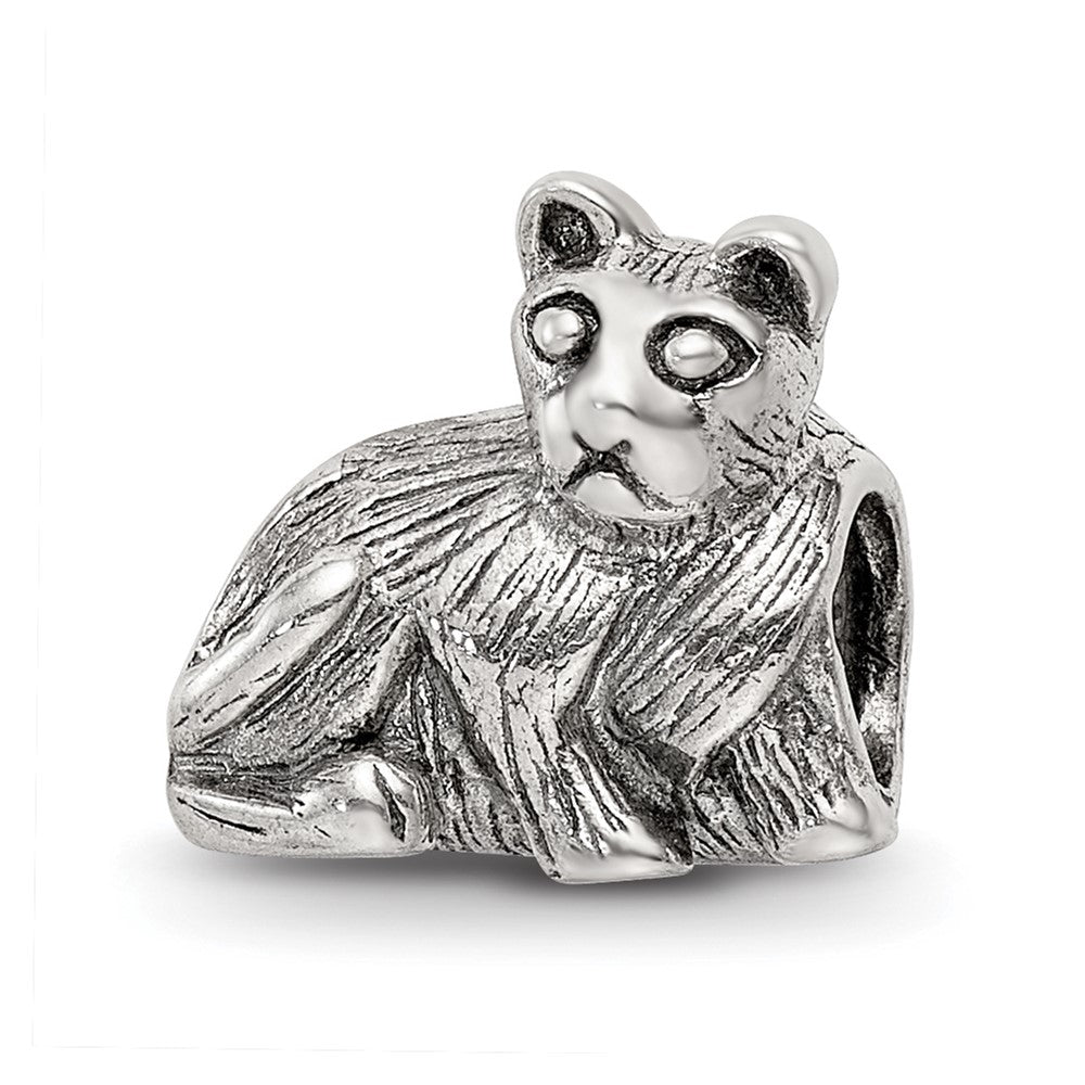 Sterling Silver Reflections Cat Bead