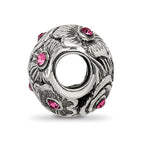 Sterling Silver Reflections Pink Preciosa Crystal Flower Bead