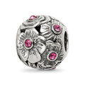 Sterling Silver Reflections Pink Preciosa Crystal Flower Bead