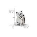 Sterling Silver Antique Reflections Cat Bead