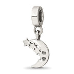 Sterling Silver Reflections Marcasite Moon & Stars Dangle Bead