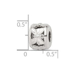Sterling Silver Reflections White Enameled Butterfly Bead