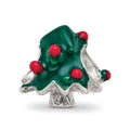 Sterling Silver Reflections Enameled Christmas Tree Bead