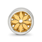 Sterling Silver Reflections Gold-plated Flower Bead