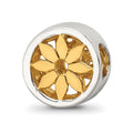 Sterling Silver Reflections Gold-plated Flower Bead