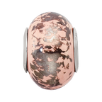 Sterling Silver Reflections Pink w/Platinum Foil Ceramic Bead