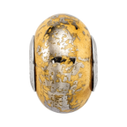 Sterling Silver Reflections Yellow w/Platinum Foil Ceramic Bead