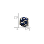 Sterling Silver Reflections Blue Enamel w/Sparkles Bead