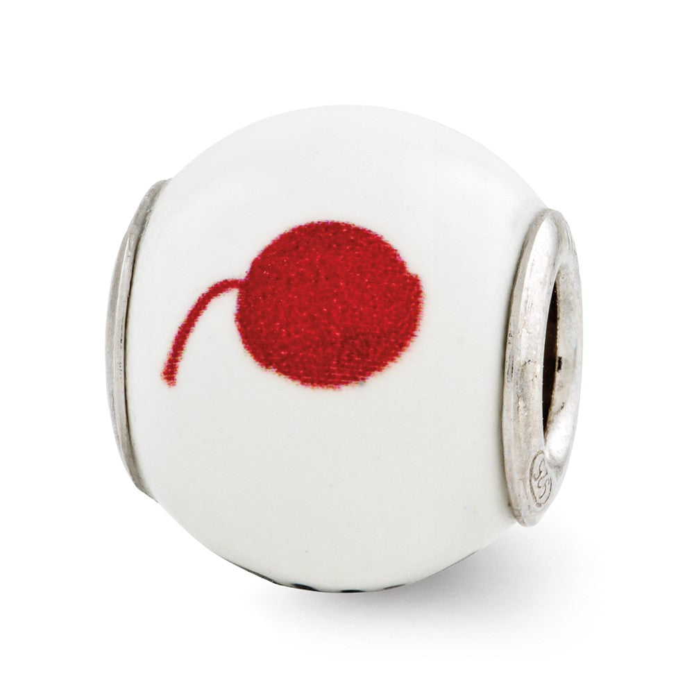 Sterling Silver Reflections Enameled Cat Theme Bead