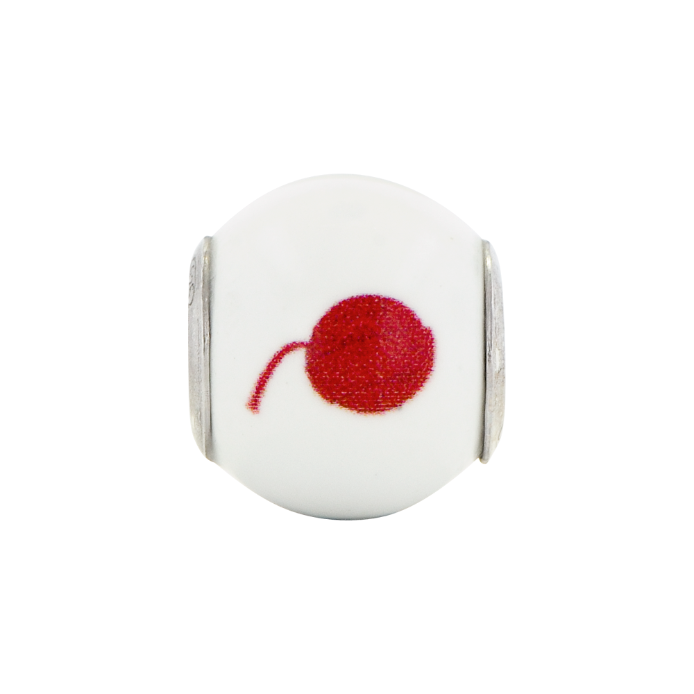 Sterling Silver Reflections Enameled Cat Theme Bead