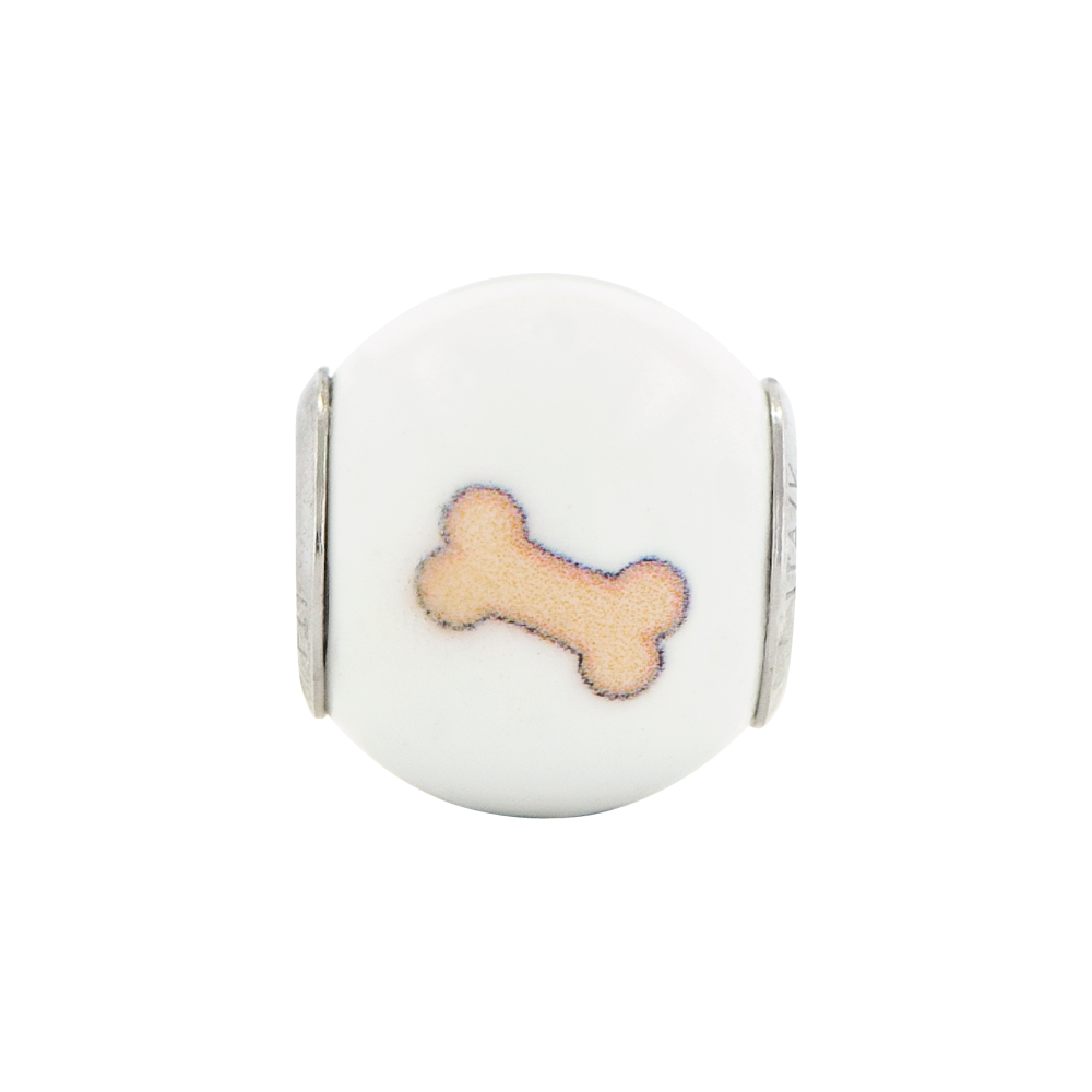 Sterling Silver Reflections Enameled Dog Theme Bead