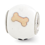 Sterling Silver Reflections Enameled Dog Theme Bead