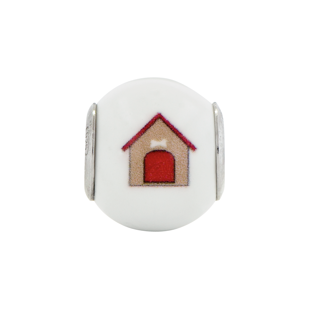 Sterling Silver Reflections Enameled Dog Theme Bead