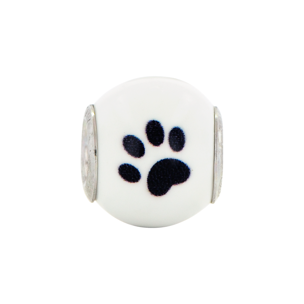 Sterling Silver Reflections Enameled Dog Theme Bead