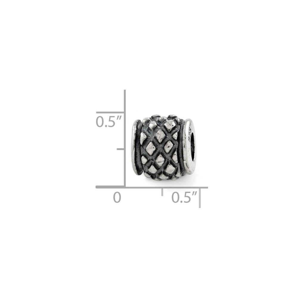 Sterling Silver Reflections Antiqued Bead