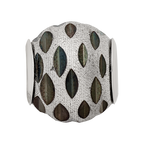 Sterling Silver Reflections Velvet Black Diamond Cut Bead