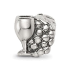 Sterling Silver Reflections Grapes & Glasses Bead
