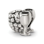 Sterling Silver Reflections Grapes & Glasses Bead