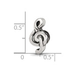 Sterling Silver Reflections Treble Clef Bead