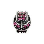 Sterling Silver Reflections Pink Crystal Buckle Bead