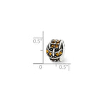 Sterling Silver Reflections Yellow Crystal Buckle Bead