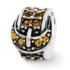 Sterling Silver Reflections Yellow Crystal Buckle Bead
