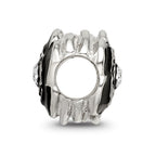 Sterling Silver Reflections Enameled Flower Preciosa Crystal Bead