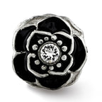 Sterling Silver Reflections Enameled Flower Preciosa Crystal Bead