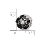 Sterling Silver Reflections Enameled Flower Preciosa Crystal Bead