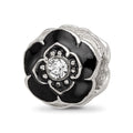 Sterling Silver Reflections Enameled Flower Preciosa Crystal Bead