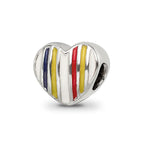 Sterling Silver Reflections Kids Enameled Heart Bead