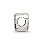 Sterling Silver Reflections Kids Cut-out Heart & Preciosa Crystal Bead