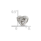 Sterling Silver Reflections Kids Cut-out Heart & Preciosa Crystal Bead