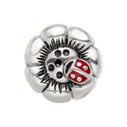 Sterling Silver Reflections Flower w/Enameled Ladybug Bead