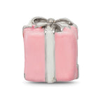 Sterling Silver Reflections Pink & White Enameled Present Bead