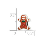 Sterling Silver Reflections Enameled Gingerbread Man Bead