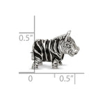 Sterling Silver Reflections Enameled Zebra Bead