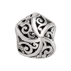 Sterling Silver Reflections Flowers & Vines Bali Bead