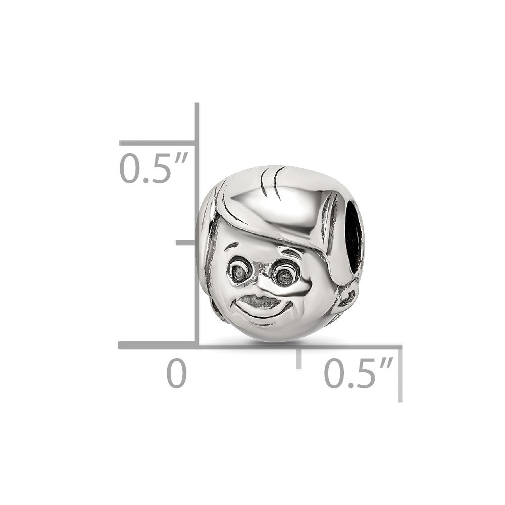 Sterling Silver Reflections Little Boy's Head Bead