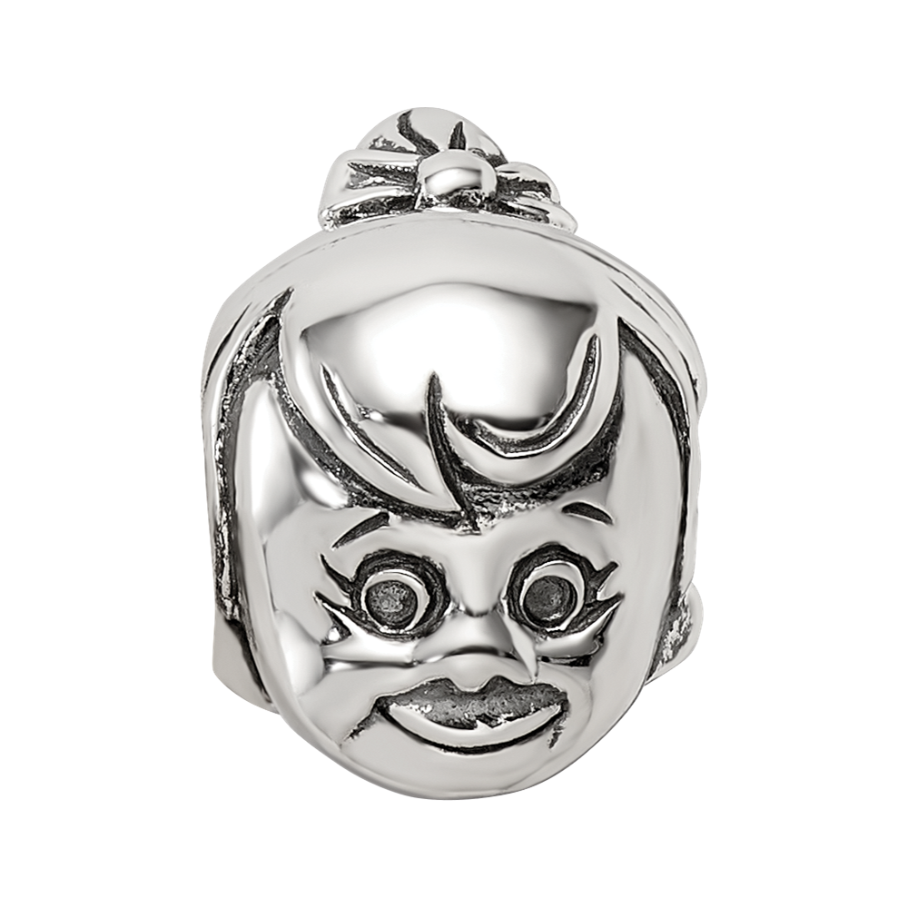 Sterling Silver Reflections Little Girl's Head Bead