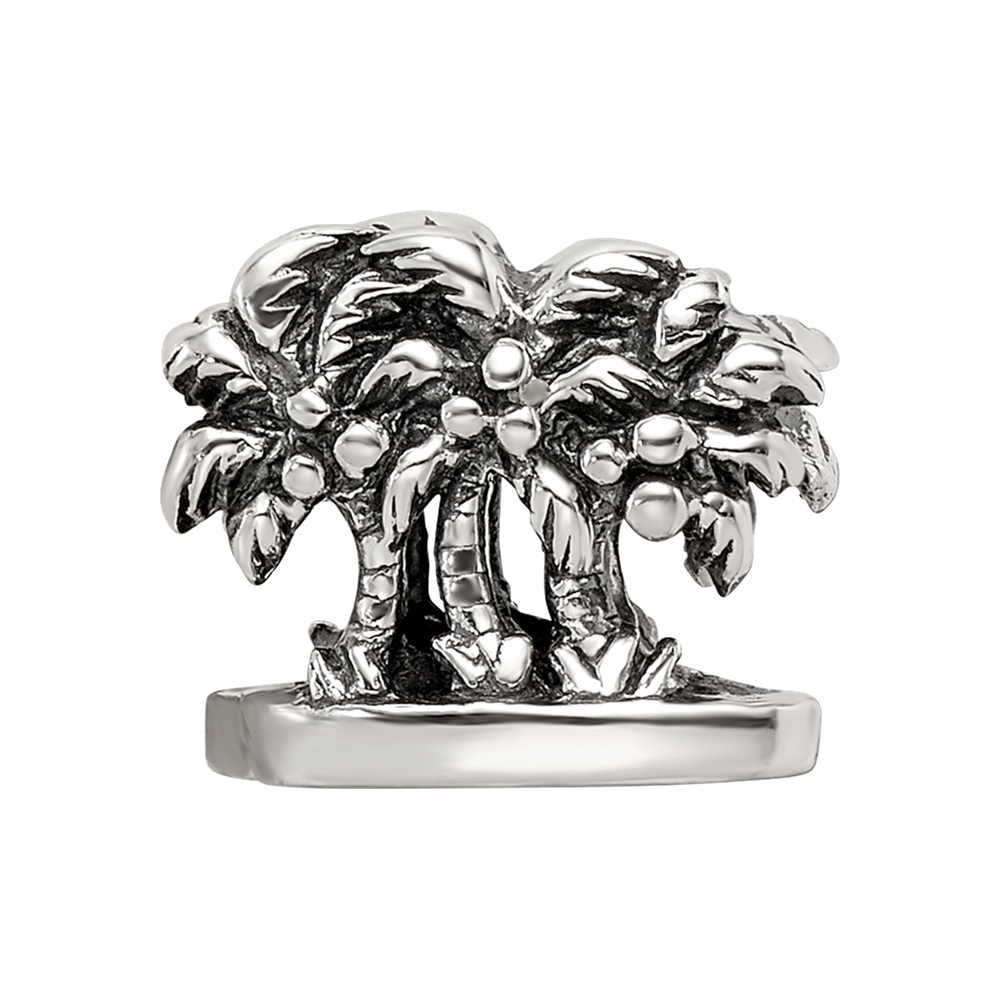 Sterling Silver Reflections Palm Trees Bead