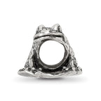 Sterling Silver Reflections Frog on Lily Pad Bead