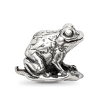 Sterling Silver Reflections Frog on Lily Pad Bead